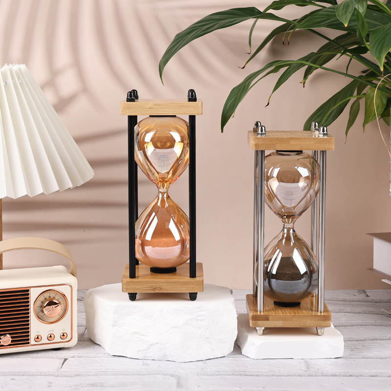 Bamboo Sand Timer | Eco-Friendly & Zen Desk Timer for Mindfulness and Office Use